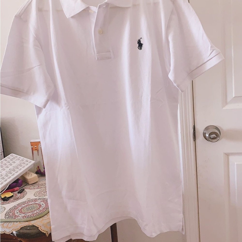Ralph Lauren polo shirt for Men Custom Slim Fit  Cotton White XL‎ - Picture 6 of 11